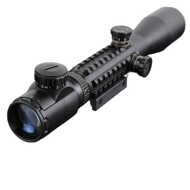 3-9x40 ส่องสว่างสีเขียว Red Dot Hunting Optics Sight ยิง Riflescope ยุทธวิธี Airsoft ขอบเขตฟรี 11 มม.หรือ 20 มม.ติดตั้ง