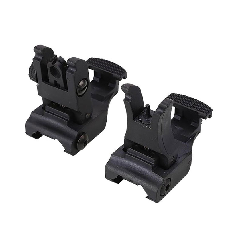 AR-15 Rapid ยุทธวิธีด้านหน้าและด้านหลัง AR15 อะไหล่ Flip-up Back-up Sight ชุด AR 15 สถานที่ท่องเที่ยวสำหรับล่าสัตว์