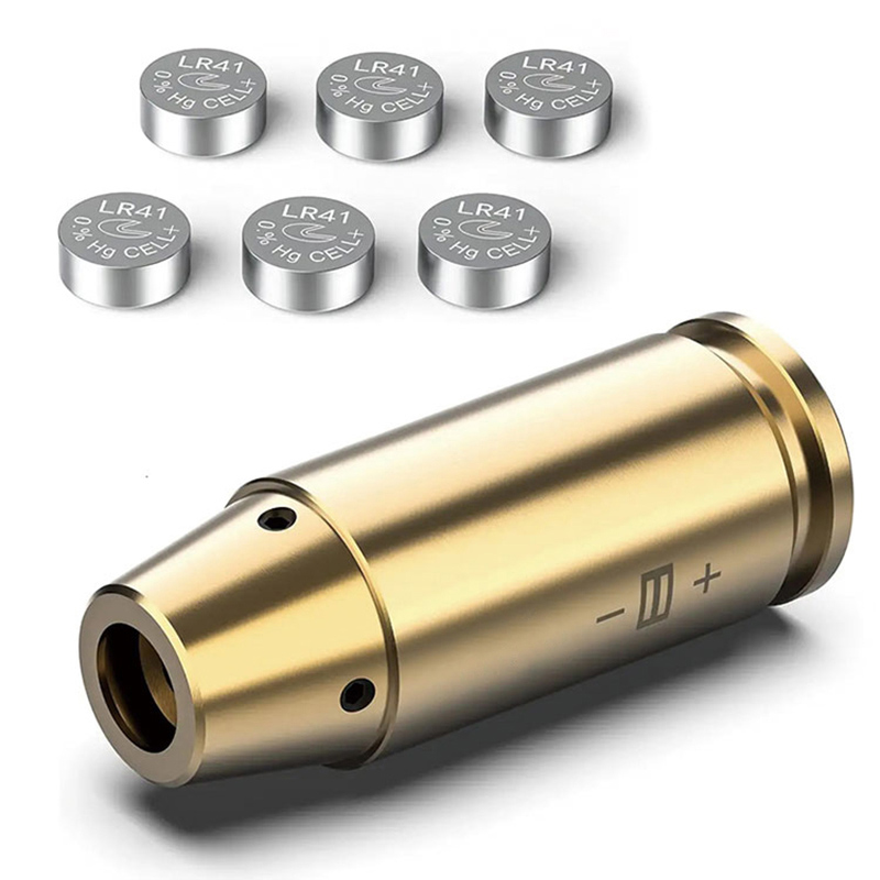 Bore Sight 9 มม. Red Laser Zeroing Boresighter พร้อมแบตเตอรี่ 3 ชุด