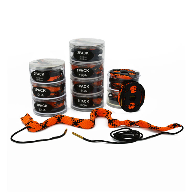 แพ็คหลายชั้นงูเชือกเจาะปืนทำความสะอาดปืน