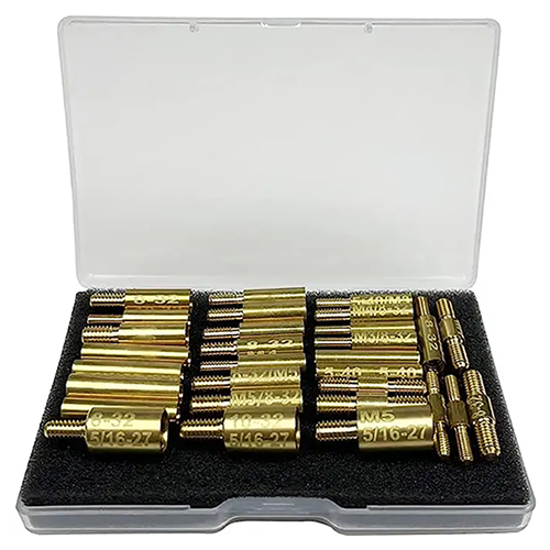 ปืนทำความสะอาด Rod FITTING อะแดปเตอร์ 30 ชิ้นแพ็ค 5-40 8-32 10-32 5/16-27 M3 M4 M5 หัวข้อชายและหญิง Rod CONNECTOR