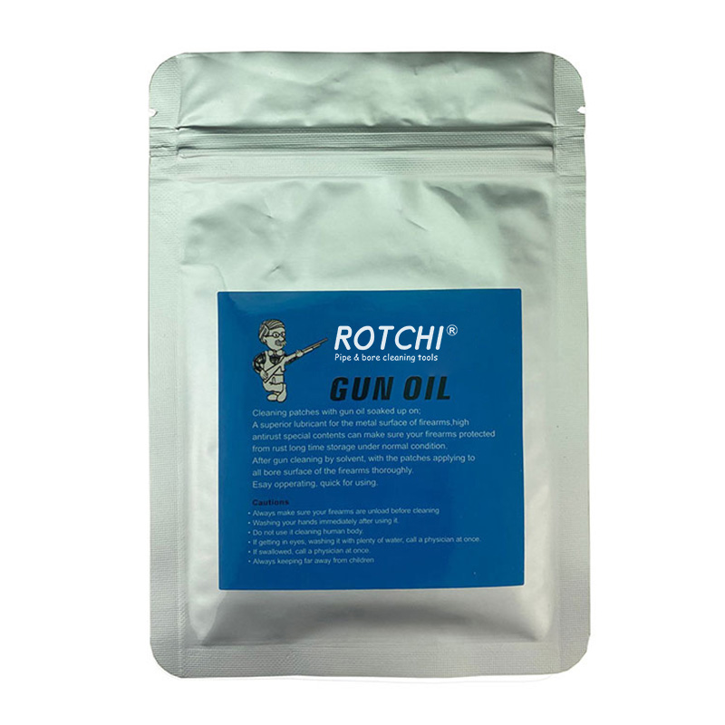 Opp บรรจุแพทช์ทำความสะอาดปืนดูดซับน้ำมัน