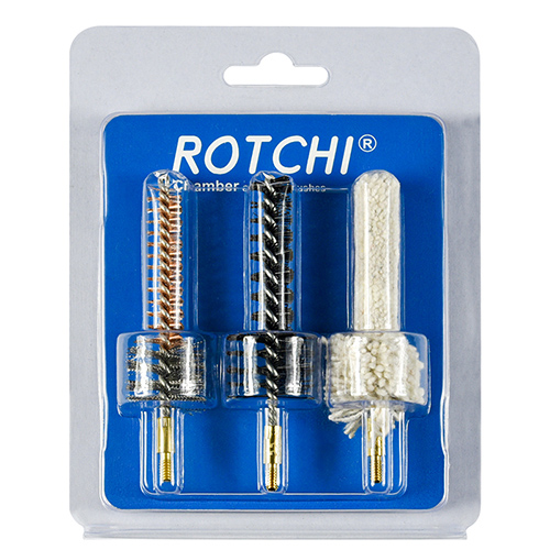 แปรงทำความสะอาดห้องไรเฟิล 3-in-1 ชุด ตุ่มและแพ็คเกจการ์ด มีอยู่